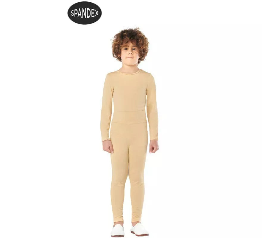 Translation missing: pt-PT.Conjunto Maillot Spandex en 2 piezas color beige para niños