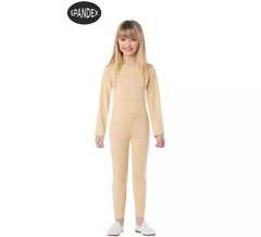 Conjunto de fato de banho Spandex de duas peças cor bege para crianças