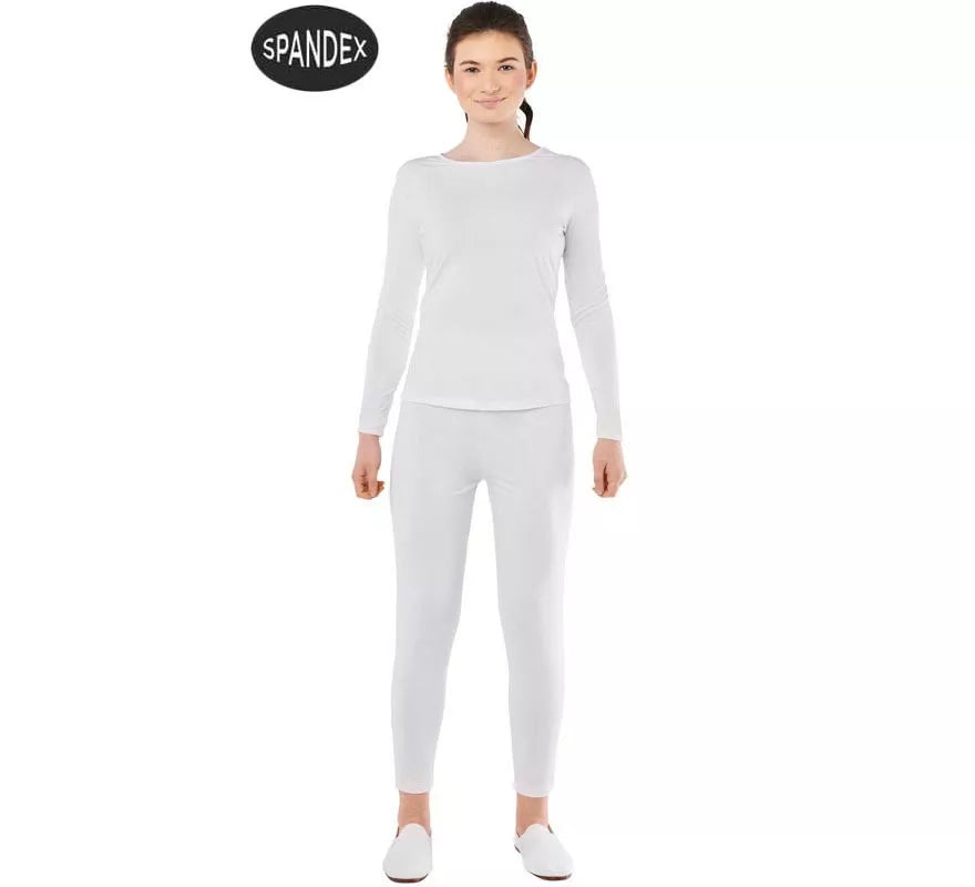 Translation missing: pt-PT.Conjunto Maillot Spandex en 2 piezas color Blanco para mujer