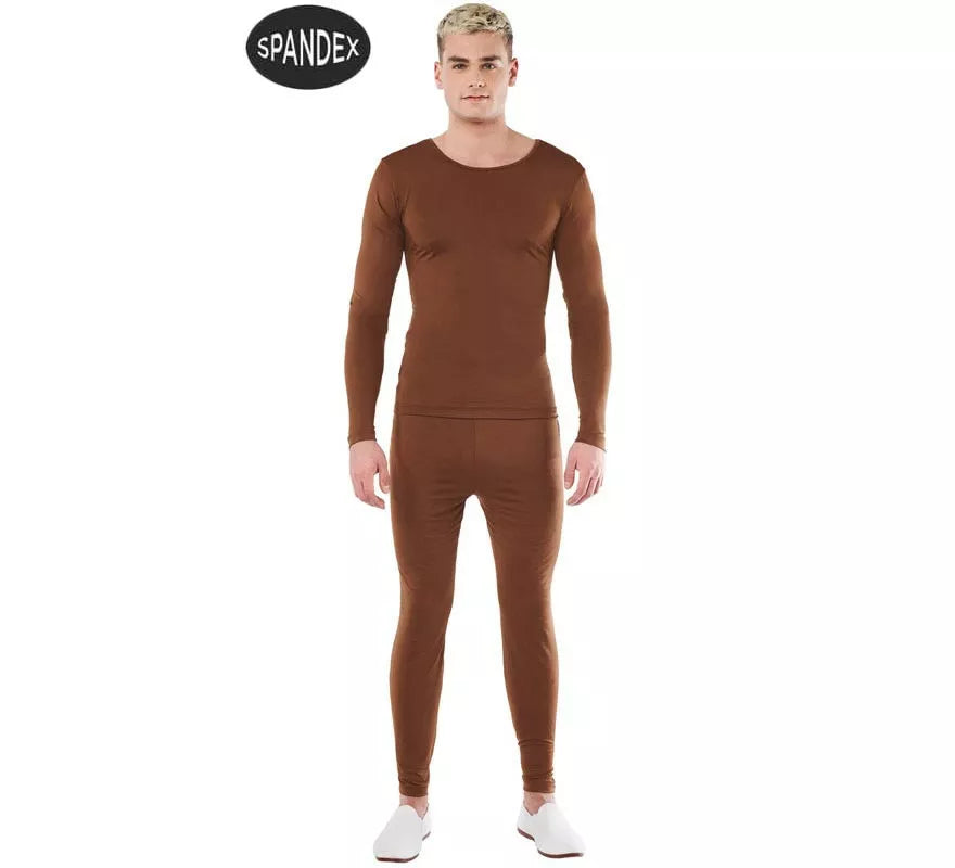 Translation missing: pt-PT.Conjunto Maillot Spandex en 2 piezas color Marron para hombre