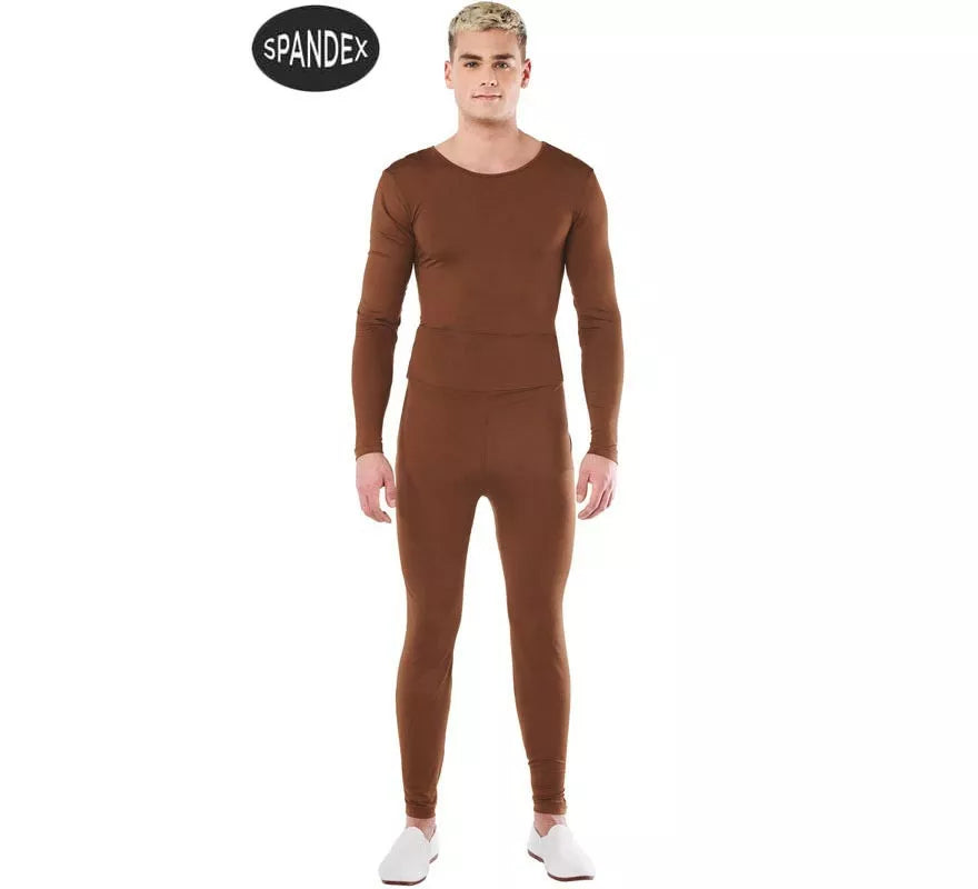 Translation missing: pt-PT.Conjunto Maillot Spandex en 2 piezas color Marron para hombre