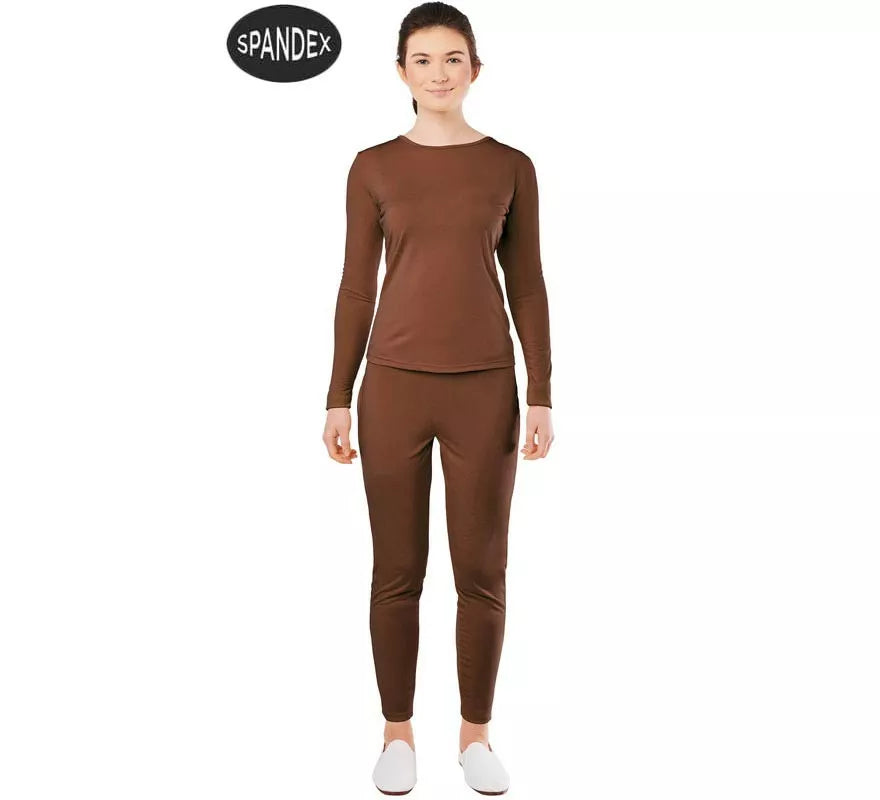 Translation missing: pt-PT.Conjunto Maillot Spandex en 2 piezas color Marron para mujer