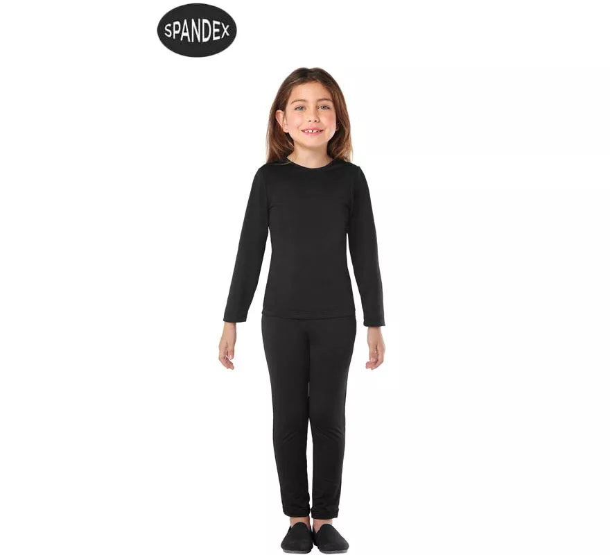 Conjunto Maillot Spandex en 2 piezas color Negro para niños
