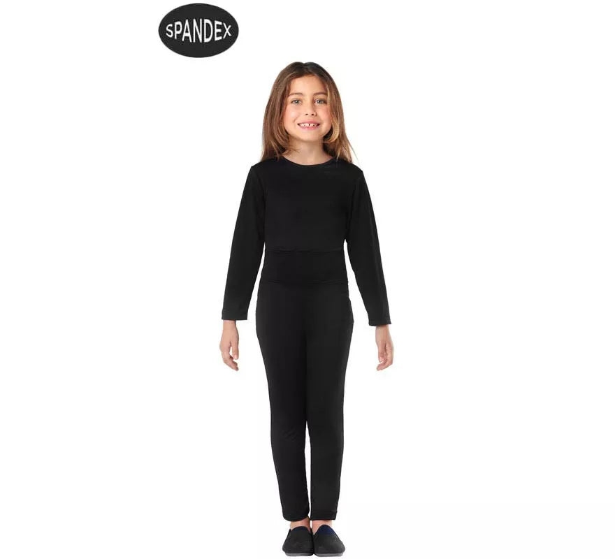 Translation missing: pt-PT.Conjunto Maillot Spandex en 2 piezas color Negro para niños