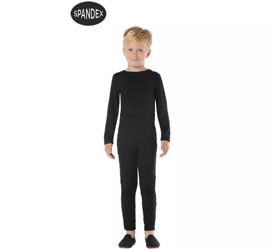 Translation missing: pt-PT.Conjunto Maillot Spandex en 2 piezas color Negro para niños