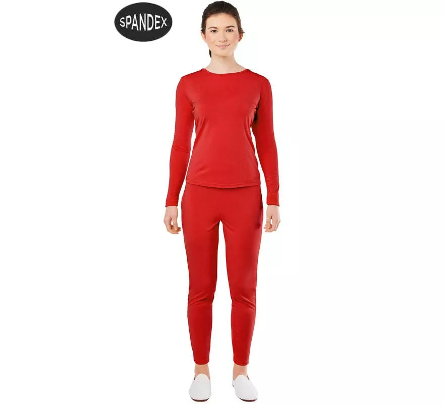 Conjunto Maillot Spandex en 2 piezas color Rojo para mujer