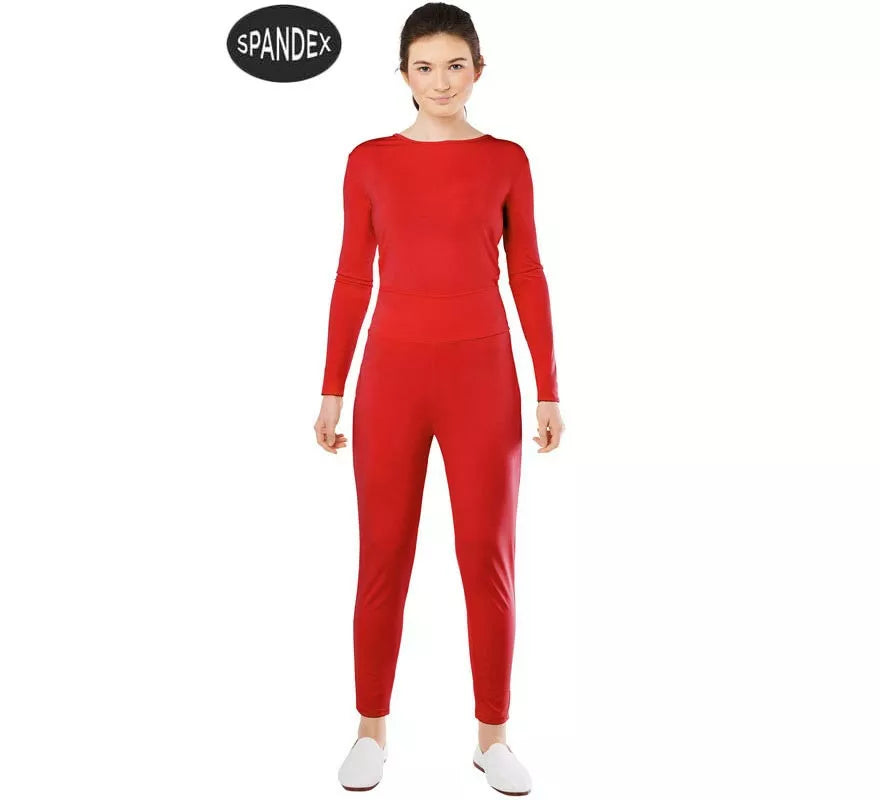 Translation missing: pt-PT.Conjunto Maillot Spandex en 2 piezas color Rojo para mujer