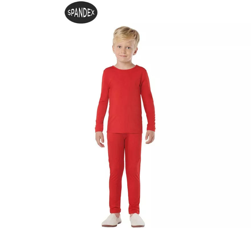 Translation missing: pt-PT.Conjunto Maillot Spandex en 2 piezas color Rojo para niños
