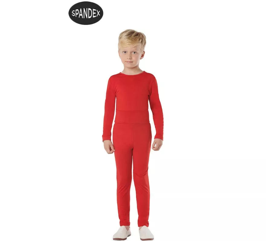 Translation missing: pt-PT.Conjunto Maillot Spandex en 2 piezas color Rojo para niños