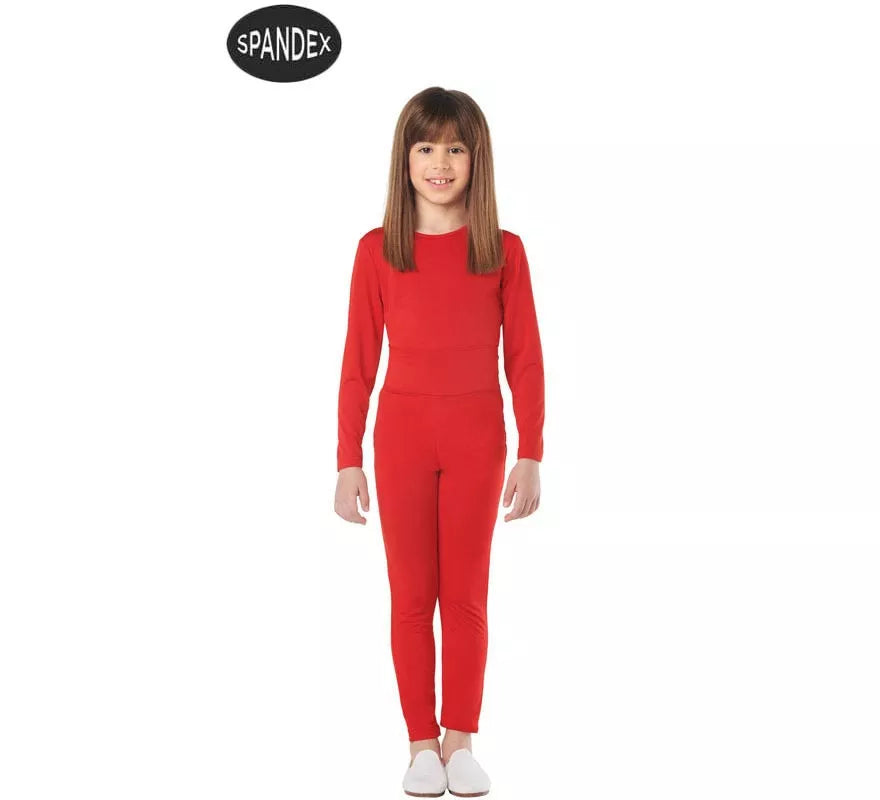 Translation missing: pt-PT.Conjunto Maillot Spandex en 2 piezas color Rojo para niños