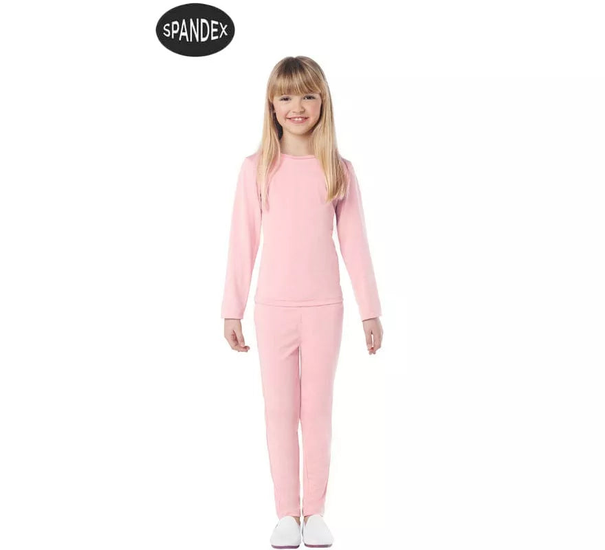 Translation missing: pt-PT.Conjunto Maillot Spandex en 2 piezas color Rosa para niños