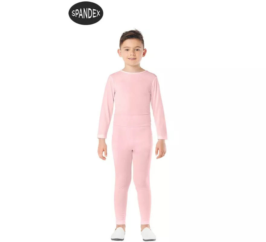 Translation missing: pt-PT.Conjunto Maillot Spandex en 2 piezas color Rosa para niños
