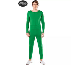 Conjunto de collant de elastano verde de 2 peças para homem