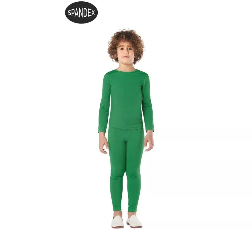 Translation missing: pt-PT.Conjunto Maillot Spandex en 2 piezas color Verde para niños