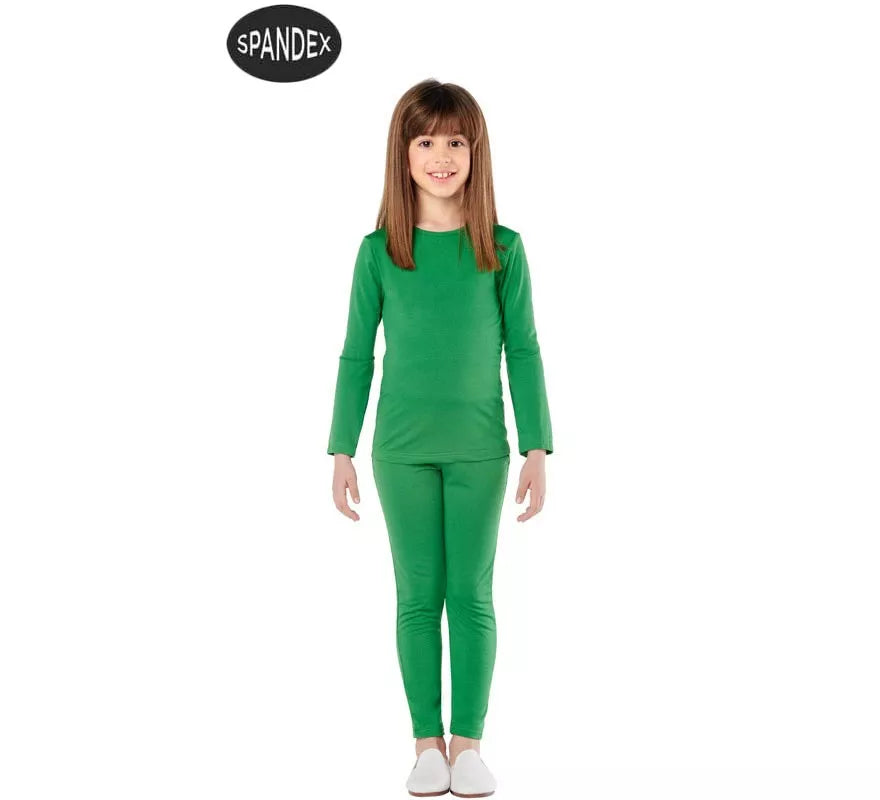 Translation missing: pt-PT.Conjunto Maillot Spandex en 2 piezas color Verde para niños