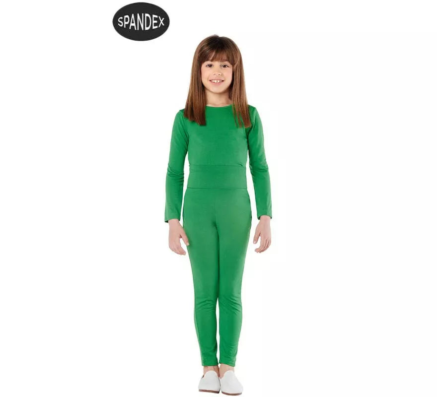 Translation missing: pt-PT.Conjunto Maillot Spandex en 2 piezas color Verde para niños