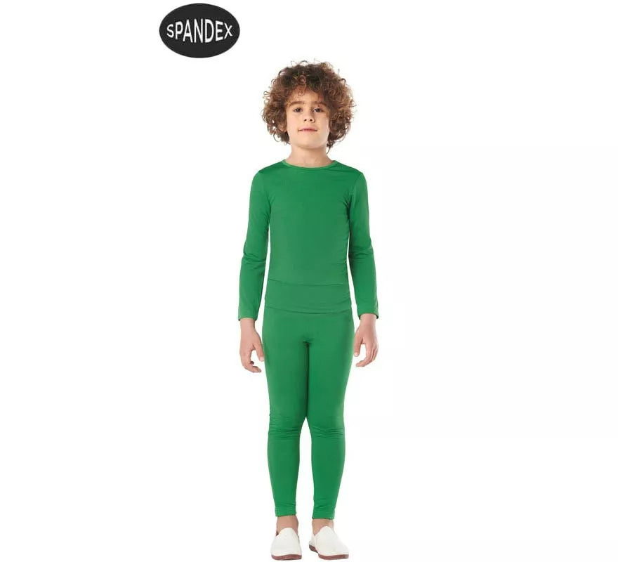 Translation missing: pt-PT.Conjunto Maillot Spandex en 2 piezas color Verde para niños