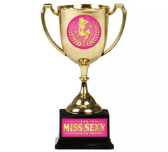 Taça Miss Sexy ouro e fúcsia 18 cm