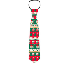 Gravata Candy Cane Vermelha e Verde de 45 cm