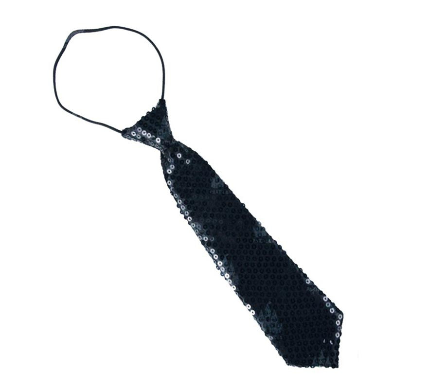 Corbata con lentejuelas infantil de 30 cm en varios colores