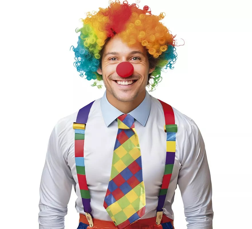 Translation missing: pt-PT.Corbata de Payaso cuadros 55 cms