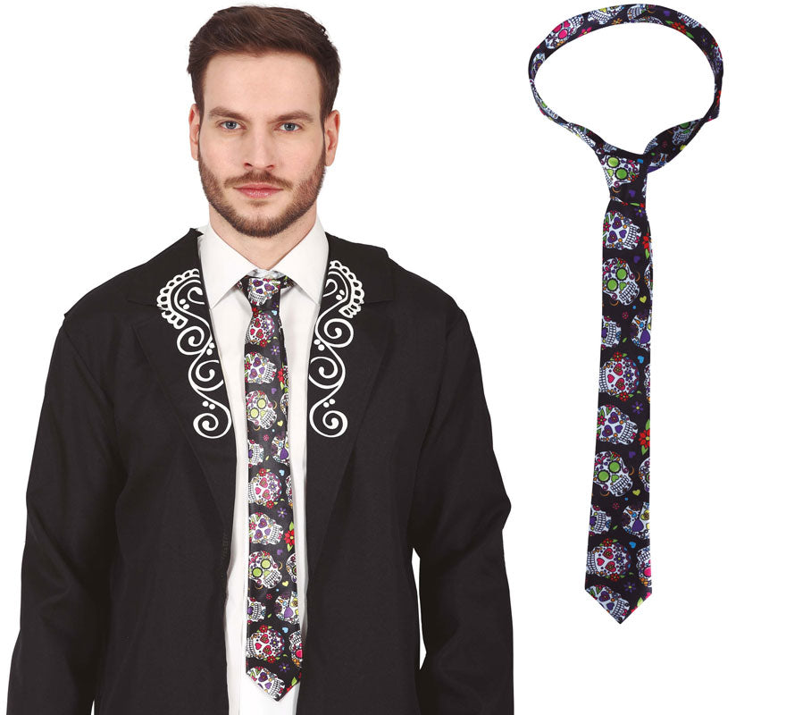 Translation missing: pt-PT.Corbata Gruesa con Calaveras Mexicanas
