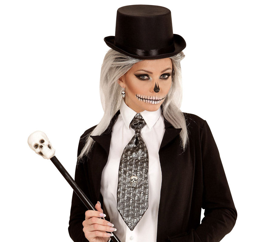 Translation missing: pt-PT.Corbata Halloween de Calavera Metalizada