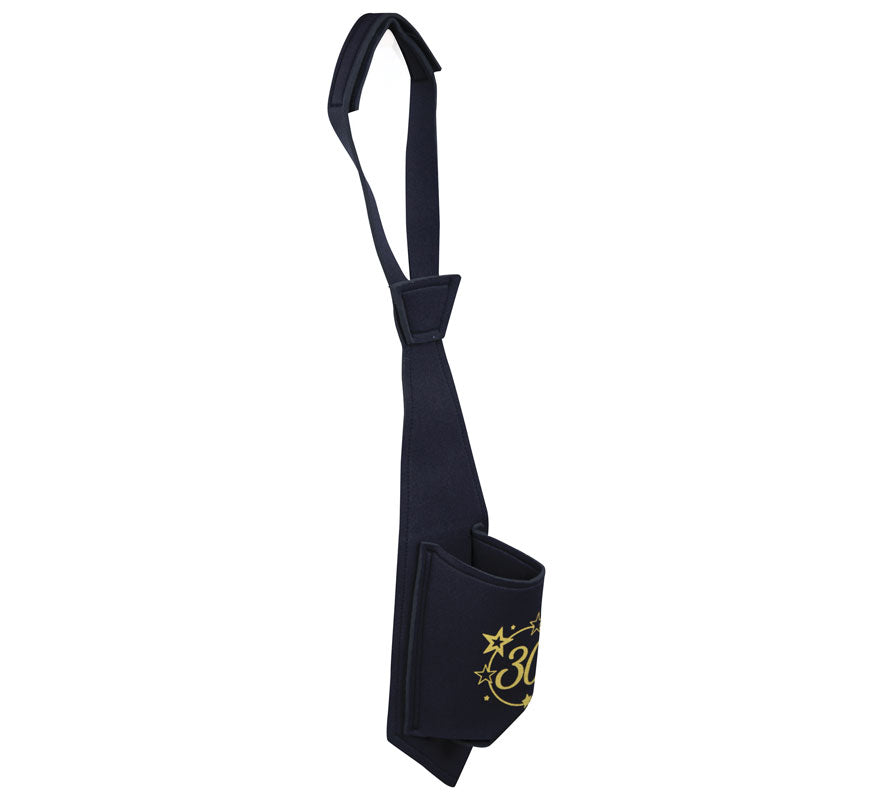 Corbata Negra de 30 Años Cumpleaños y Aniversarios