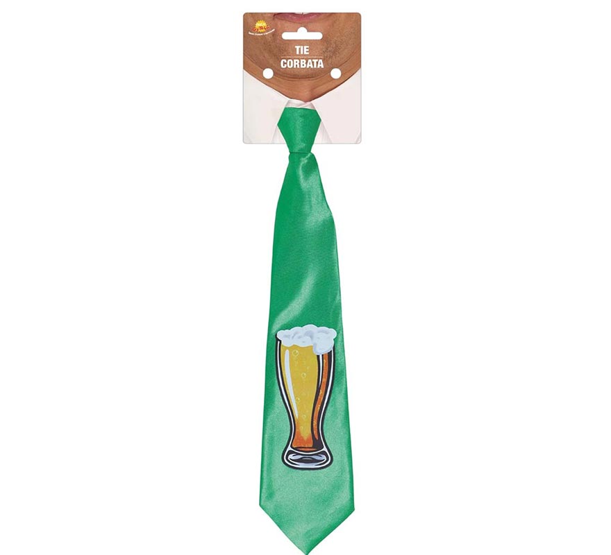 Translation missing: pt-PT.Corbata Verde con estampado de Cerveza de San Patricio