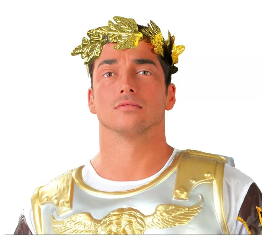 Corona de César Emperador de Roma de laurel de plástico