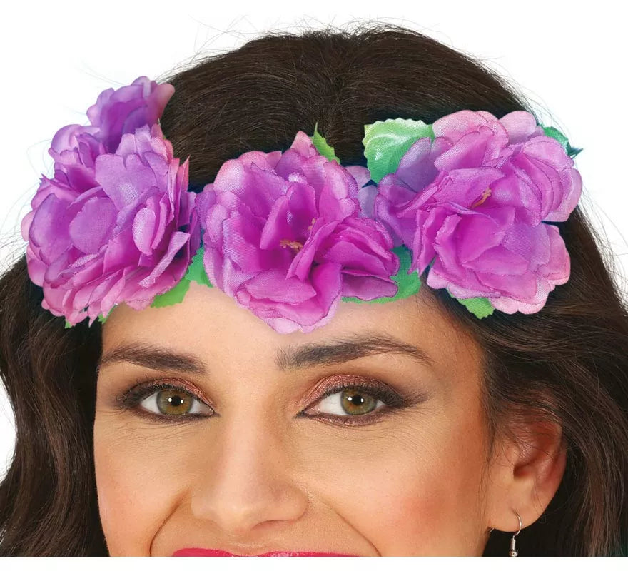 Translation missing: pt-PT.Corona de Flores con hojas de 20 cm