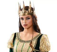 Coroa da rainha medieval dourada