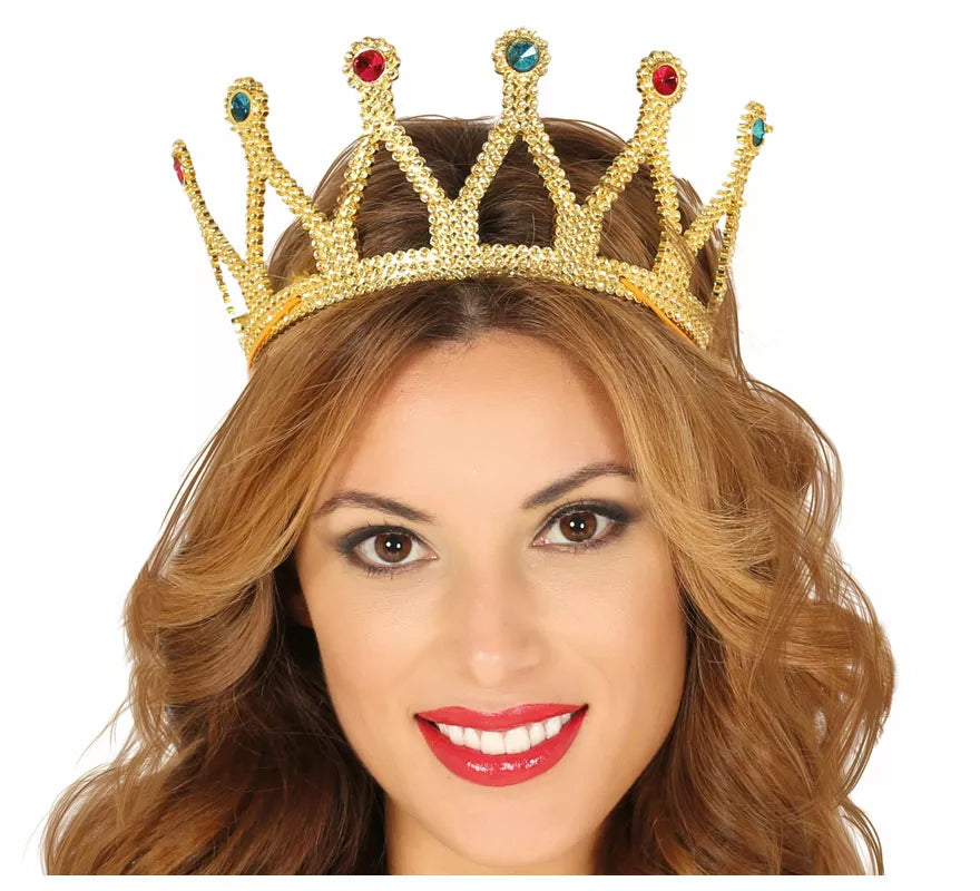 Translation missing: pt-PT.Corona de Reina Oro y Piedras