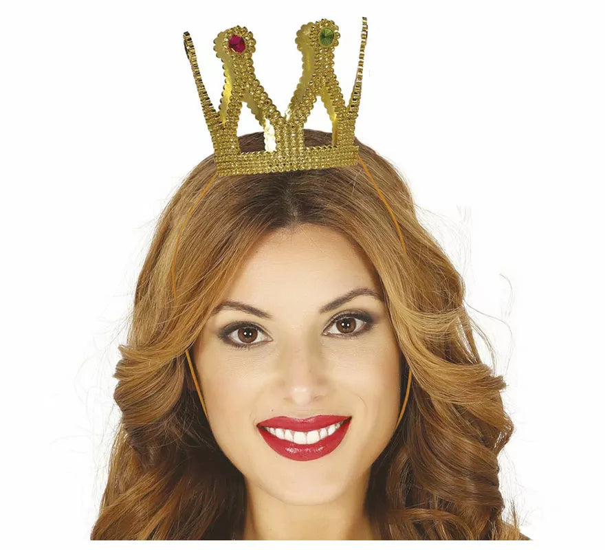 Translation missing: pt-PT.Corona de Reina Oro y Piedras