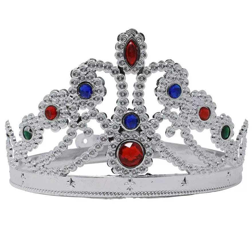 Translation missing: pt-PT.Corona o Diadema de Reina de color plata ajustable