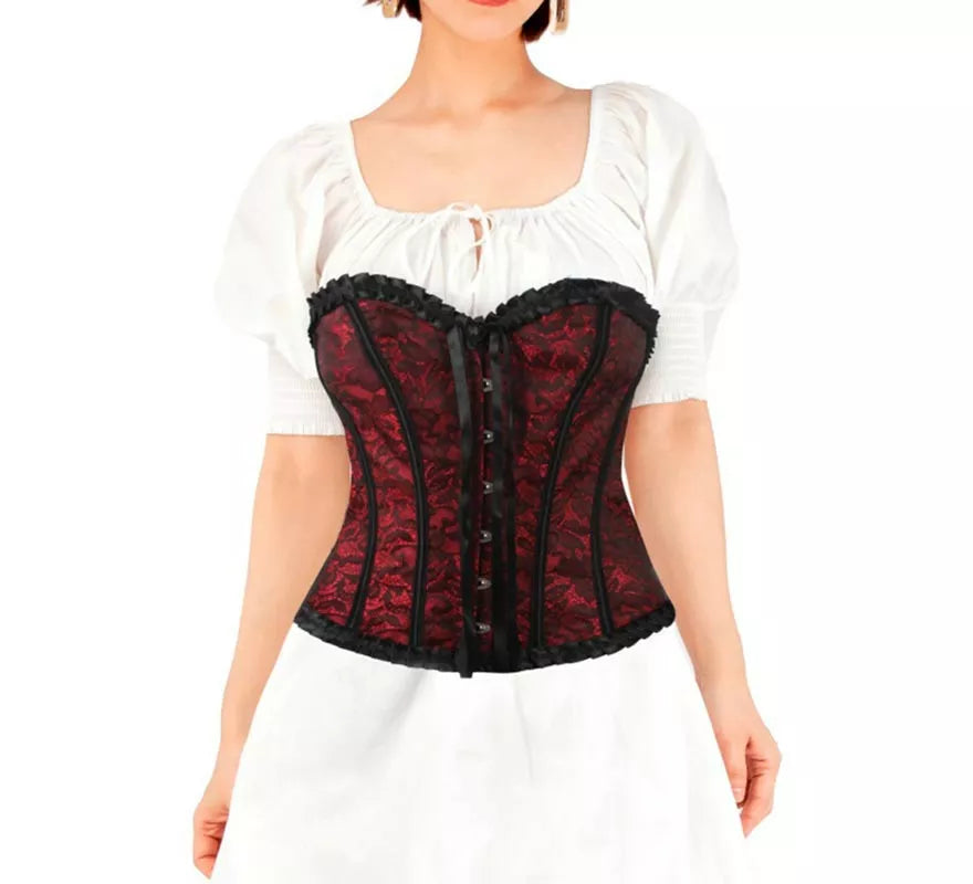 Translation missing: pt-PT.Corset de Encaje rojo para mujer
