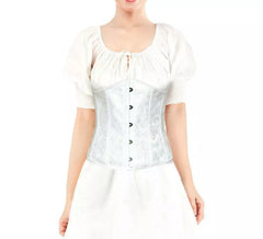 Espartilho Jacquard branco para mulher