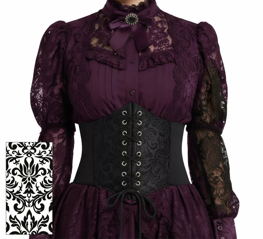 Translation missing: pt-PT.Corset negro Brillante para mujer