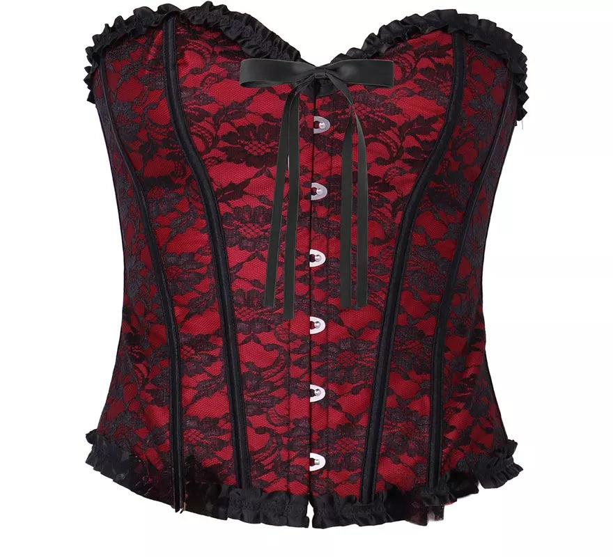 Translation missing: pt-PT.Corset Pirata burdeos para mujer