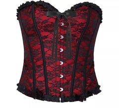 Corset pirata bordô para mulheres
