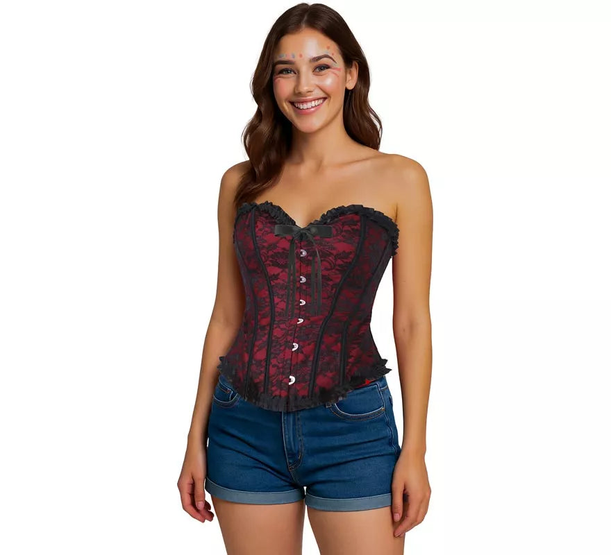 Translation missing: pt-PT.Corset Pirata burdeos para mujer