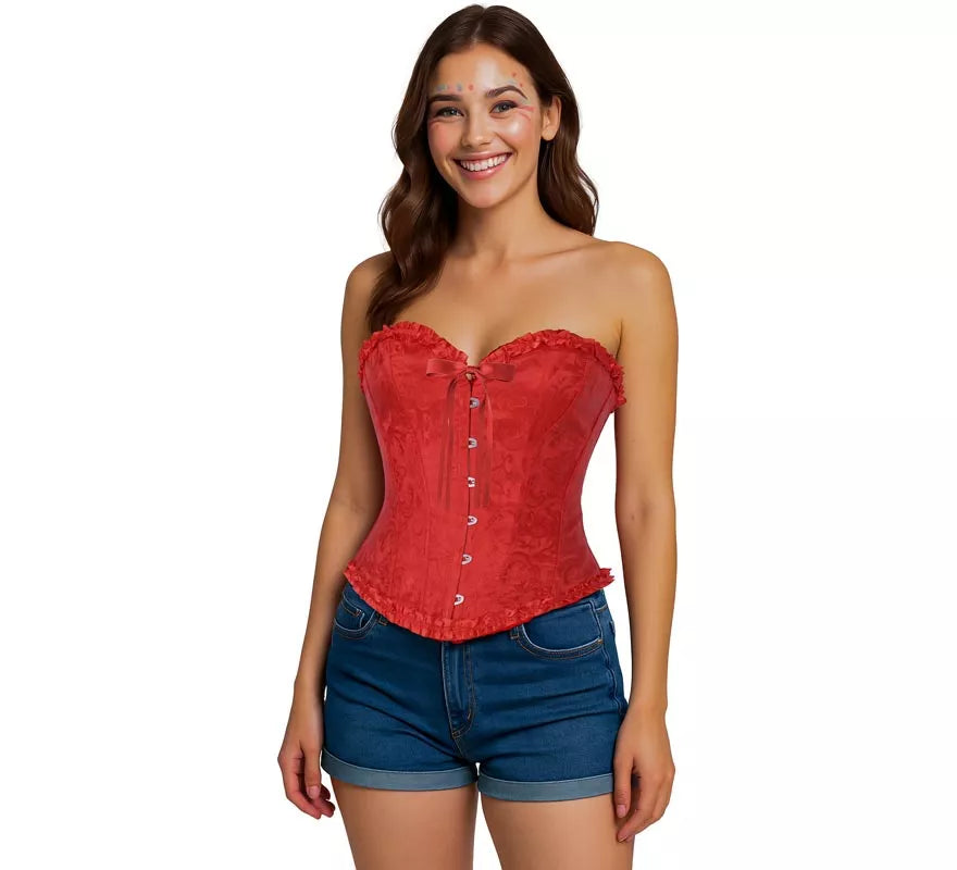Translation missing: pt-PT.Corset rojo con Lazo para mujer
