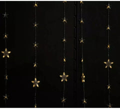 Cortina de 18 estrelas quentes com 144 LEDs