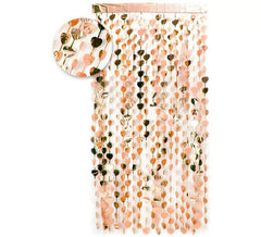 Cortina Coração Rose Gold 100x200 cm
