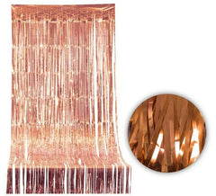 Cortina de franjas douradas champanhe 100x200 cm