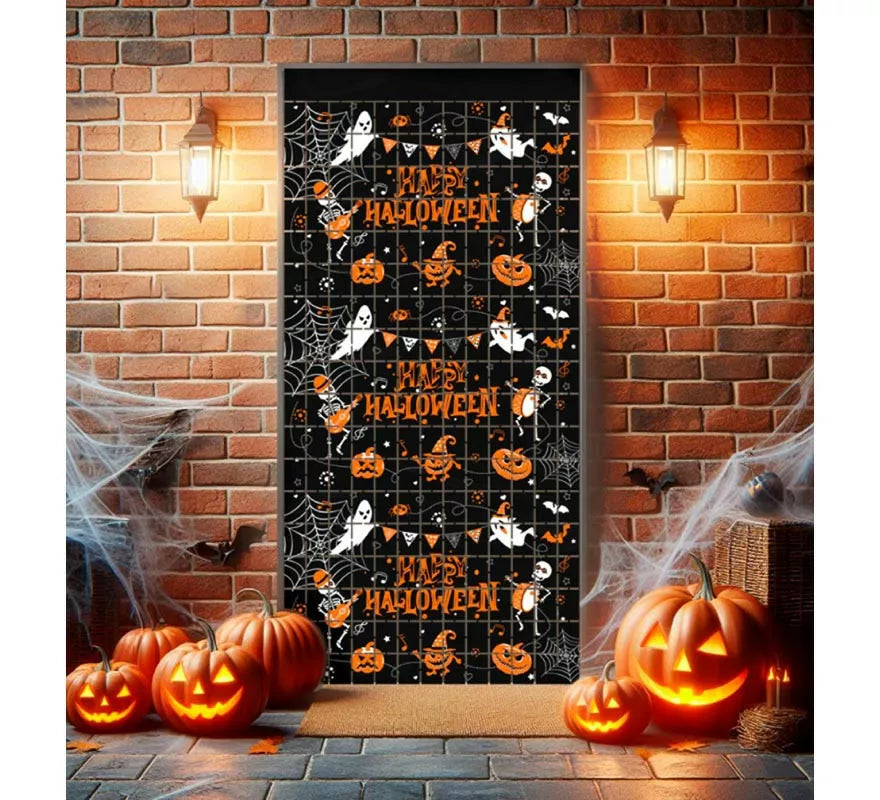 Translation missing: pt-PT.Cortina Happy Halloween de cuadros de 1x2 m