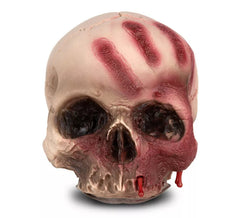 caveira manchada de sangue de decoração de 18 cm