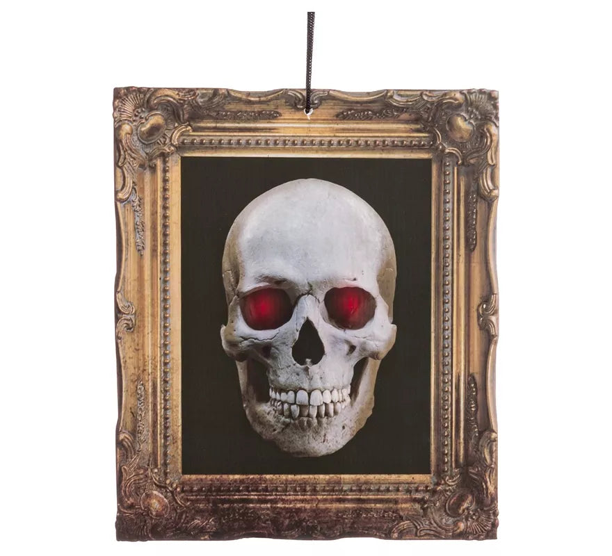 Cuadro de Calavera con Luz de 27,5x32,5 cm