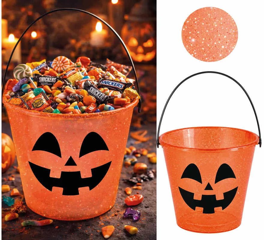 Translation missing: pt-PT.Cubo Glitter Calabaza de 16x17,5 cm