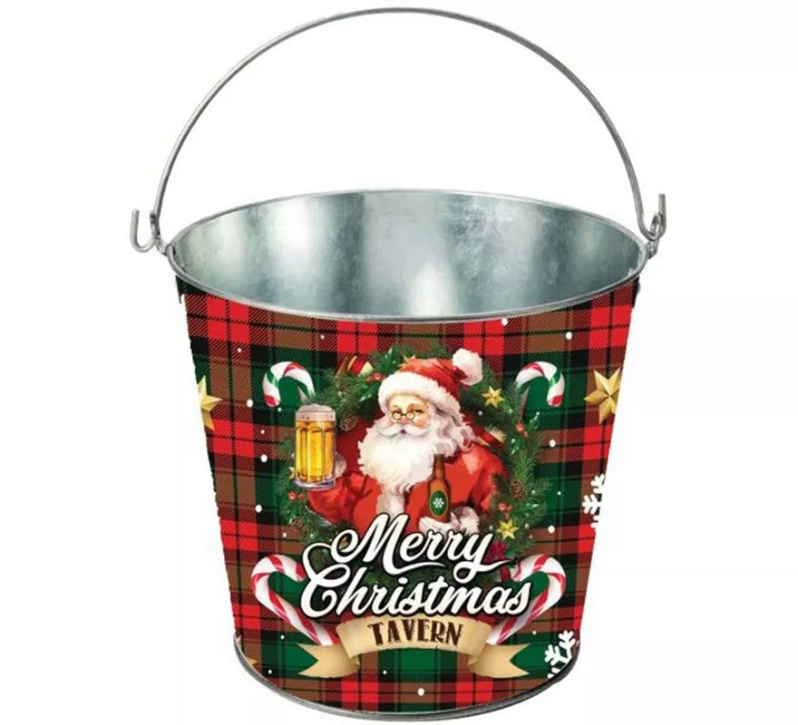 Translation missing: pt-PT.Cubo Merry Christmas de metal de 19x23 cm